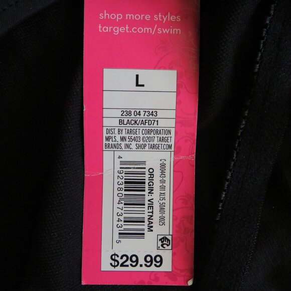 Xhilaration Black Silver Studs Women’s One Piece Sleeveless Swimsuit L - Picture 5 of 12